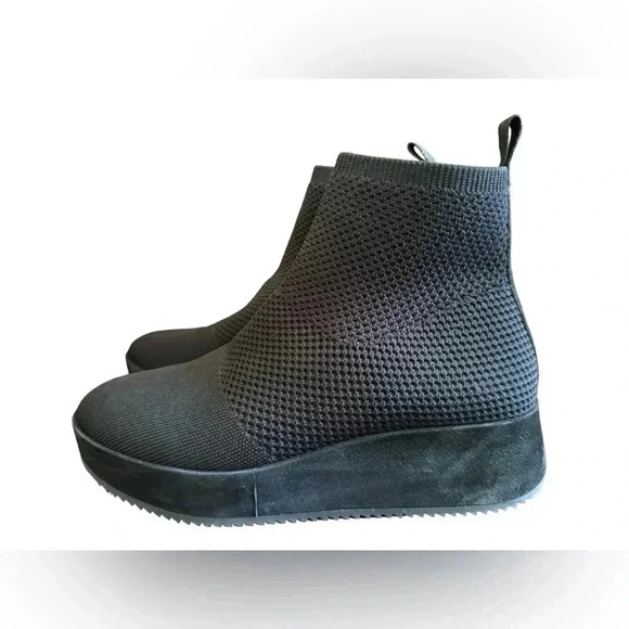 Eileen Fisher Mars Knit Wedge Heel Booties Size 9 - Picture 12 of 16